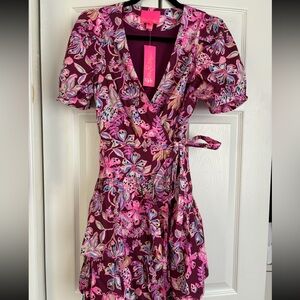 Lilly Pulitzer Alexandria Elbow Sleeve Cotton Wrap Dress
